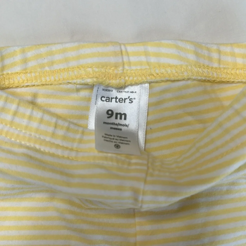 Carters size 9 months baby bundle of summer sets. Mix and match tops and pants.